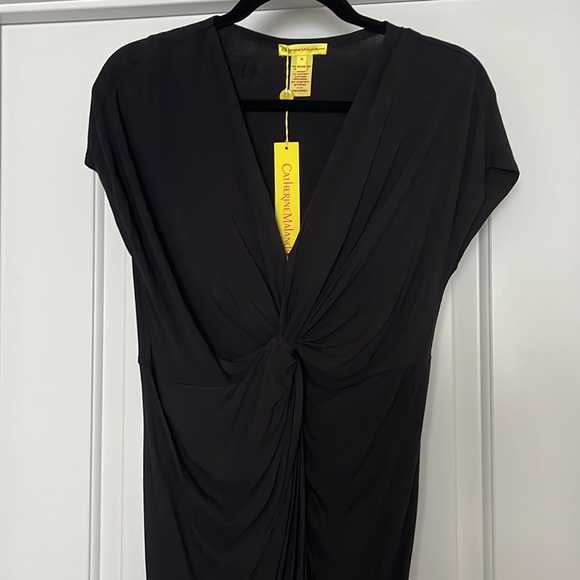 Catherine Malandrinò Black Knot Front Dress- NWT - Picture 1 of 8